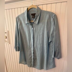 Banana Republic Button Up 3/4 Large Blouse 100% cotton